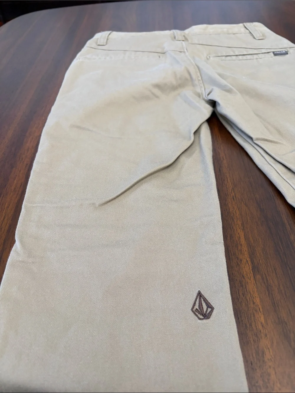 Boys Volcom Classic Straight Chino Pants in Khaki